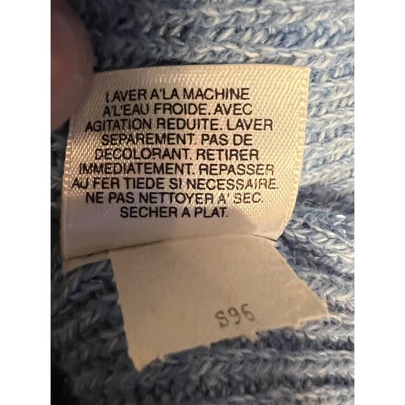 Liz Wear Petite Blue Sweater PS Tight Ribbed Knit Comfortable USA - Picture 13 of 14